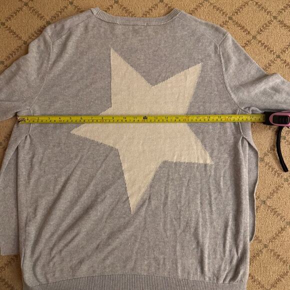 360 Sweater Gray crew neck with white star on back S - Picture 8 of 10